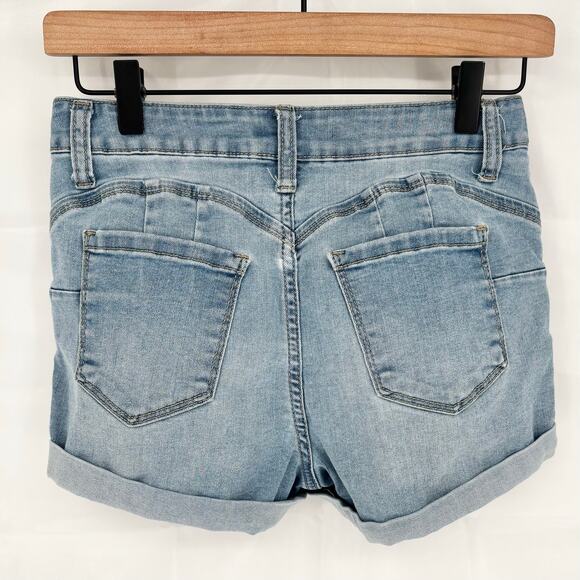 Wax Jean Butt I Love You Lightwash Shorts Size S - Picture 1 of 4